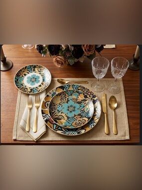 Christian Lacroix Gold Woven Placemat Set